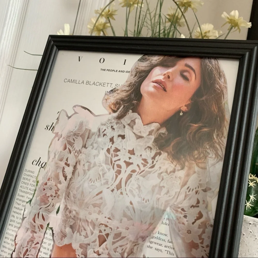 Editorial Collage‎ Wall Art Rose Byrne Lace Blouse Chic Modern Aesthetic